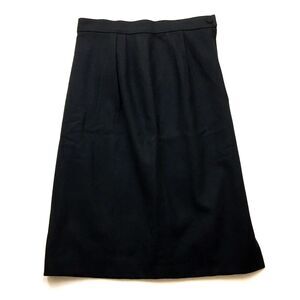 Vintage GEORGE GEORGIOU Midi A Line Pleated Wool SKIRT Back Women Size 11-12 L